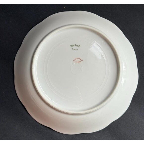 Antique Haviland Limoges France Floral Scalloped Edge Schleiger 91b 7.5" Bowl - Picture 4 of 6